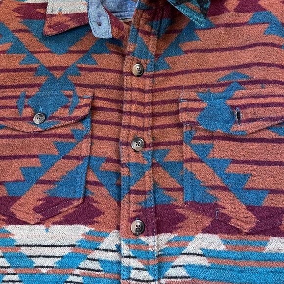 CE Schmidt Workwear Aztec Navajo Button Up Shirt size large shacket - Picture 3 of 7